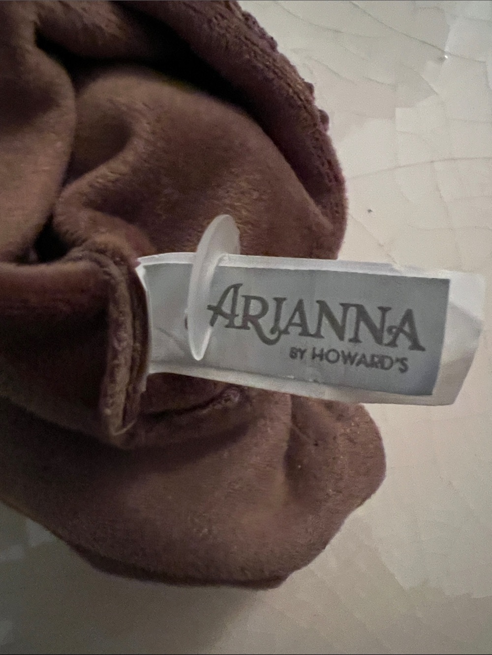 Arianna by Howard’s Brown Gloves with Copper Tone Crystal Embellishments OS - Picture 8 of 13